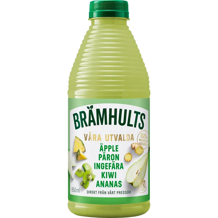 Juice Nypressad Äpple Päron Kiwi Ingefära 850ml Brämhults