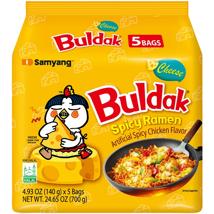 Snabbnudlar Buldak Cheese 700g Samyang