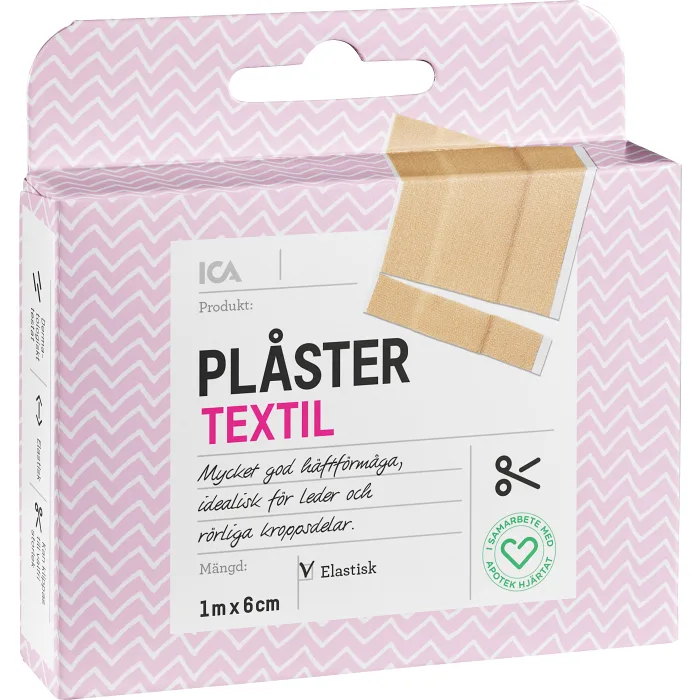 Plåster Textil 1m ICA Hjärtat
