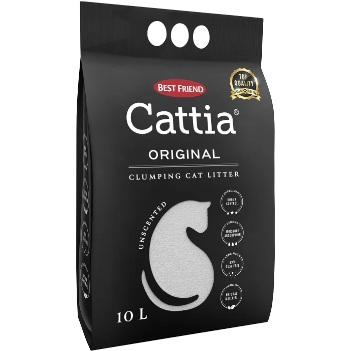 Kattströ Vit Klumbildande 10l Cattia