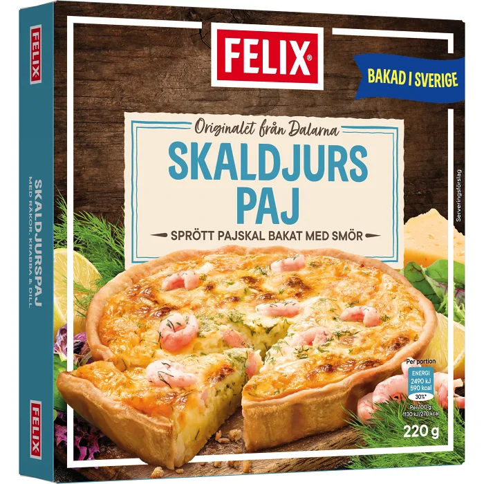 Skaldjurspaj Fryst 220g Felix