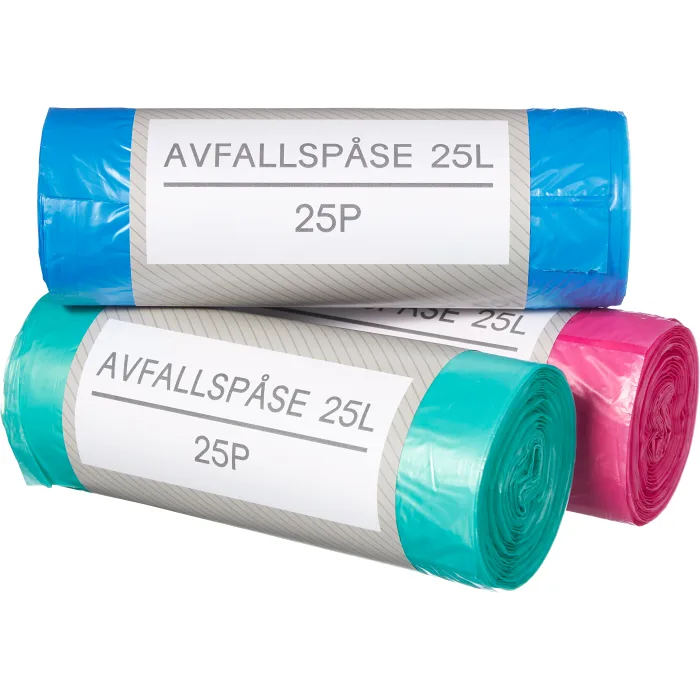 Avfallspåse 25L 25p färgad