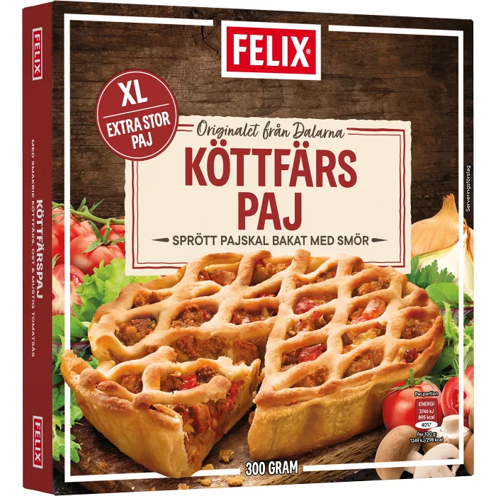 Köttfärspaj XL Fryst 300g Felix