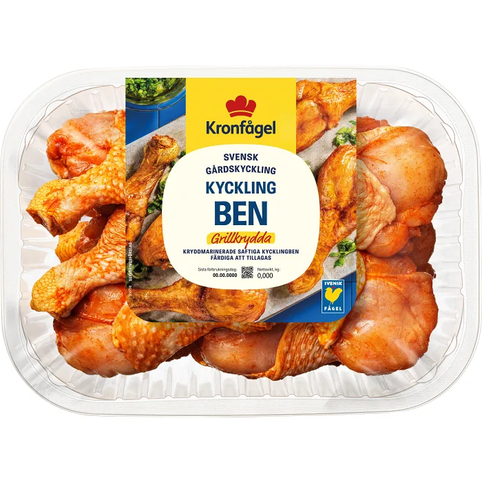 Kycklingben Färska Kryddmarinerade ca 1,8kg Kronfågel