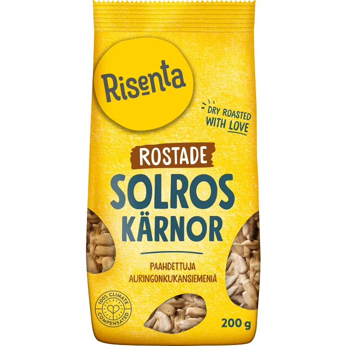 Solroskärnor Torrostade 200g Risenta