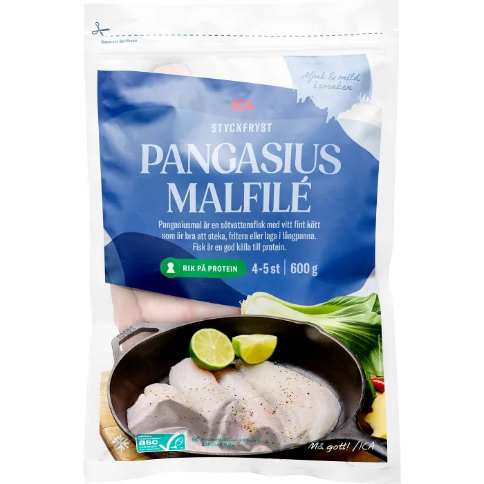 Pangasiusmalfilé Fryst 600g ICA