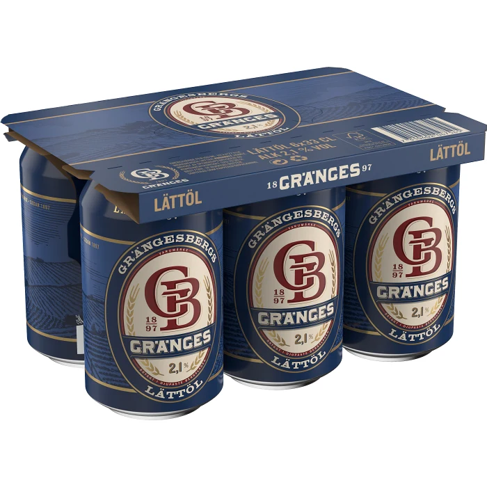 Lättöl 2,1% 33cl 6p Grängesberg