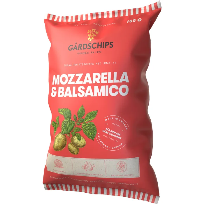 Potatischips Mozzarella & Balsamico 150g Gårdschips