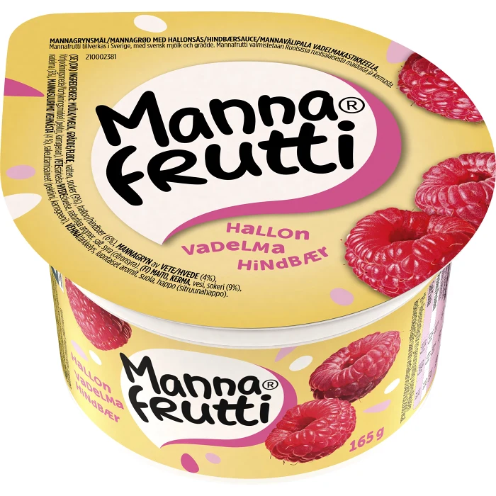 Mellanmål Hallon 7,2% 165g MannaFrutti