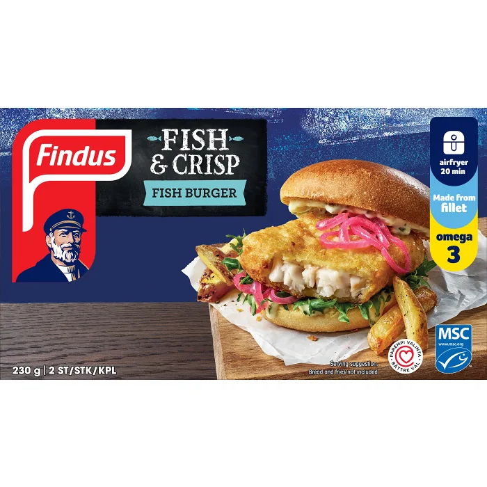 Fish and crisp Fish burger MSC 230g Findus