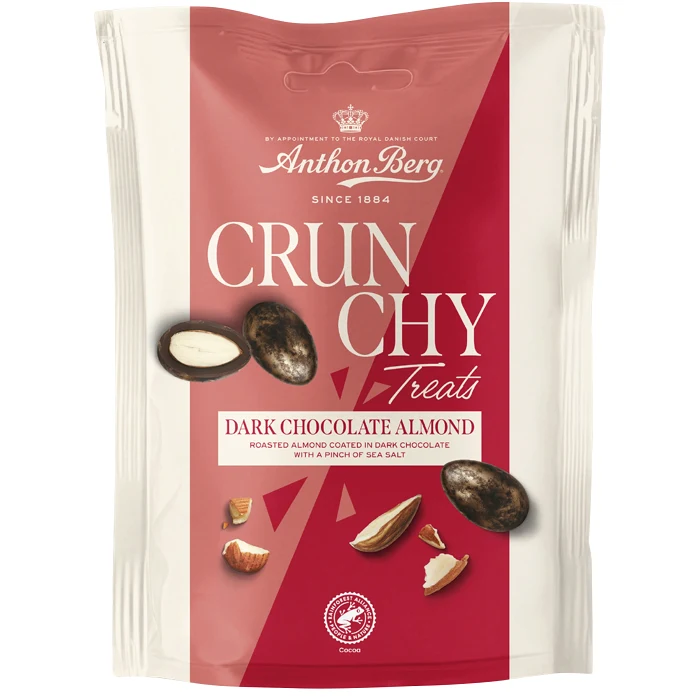 Chokladpåse Crunchy Treats Dark Chocolate Almond 120g Anthon Berg