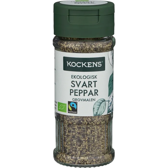 Svartpeppar grovmalen Eko 40g Kockens