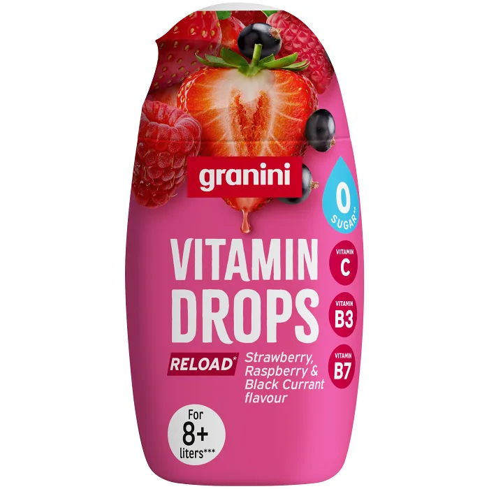 Dryck Drops RELOAD Rasp/Straw/BlackCur 65ml Granini