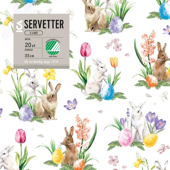 Servett 33cm Funny 20-p ICA