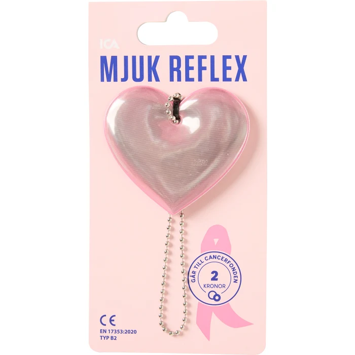 Reflexhänge Hjärta Rosa Bandet ICA