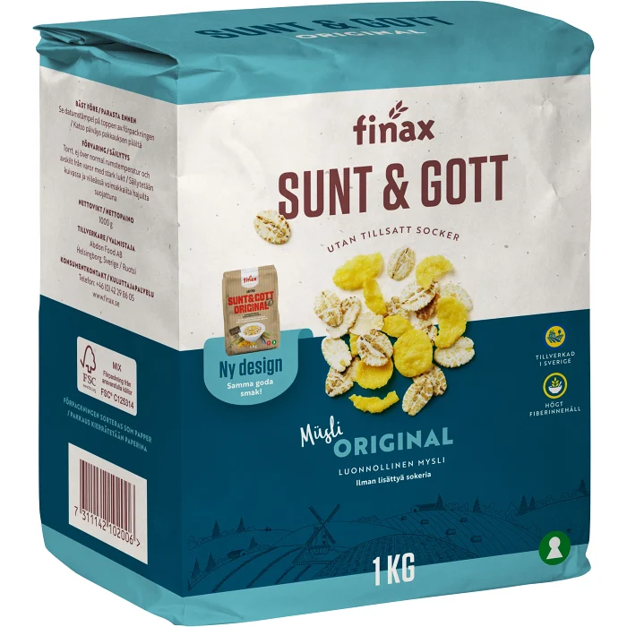 Sunt & gott Müsli Original 1kg Finax