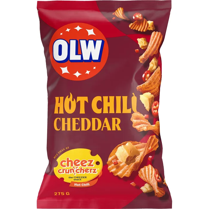 Chips Hot Chili Cheddar 275g Olw