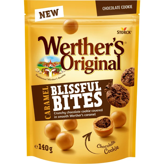 Godis Blissful Bites Chocolate Cookie 140g Werthers original
