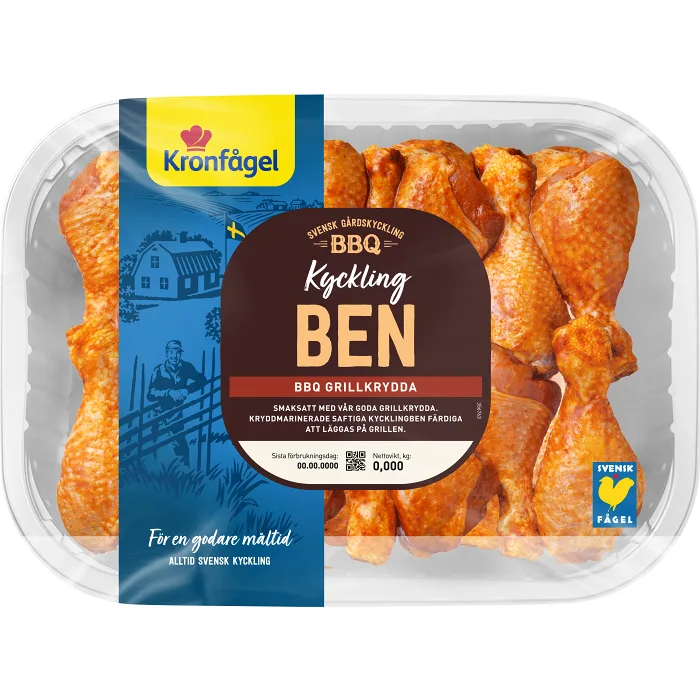 Kycklingben Färska Kryddmarinerade ca 1,8kg Kronfågel