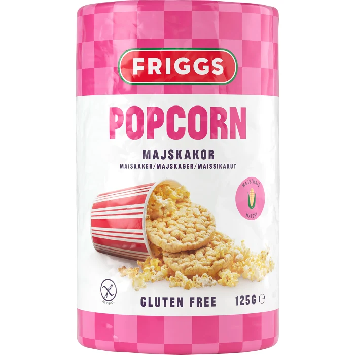 Majskakor Popcorn 125g Friggs