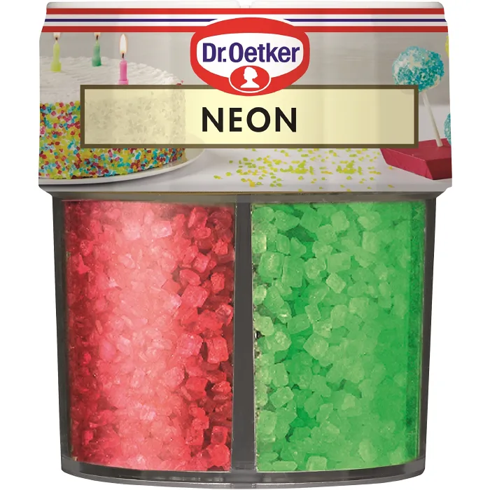 Dekorationsströssel Neon mix 100g Dr.Oetker