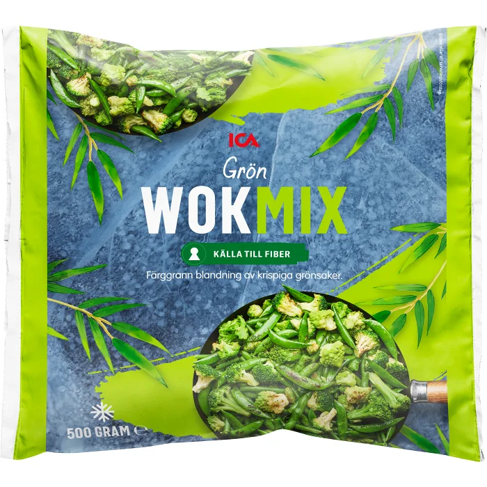 Grön wokmix Fryst 500g ICA