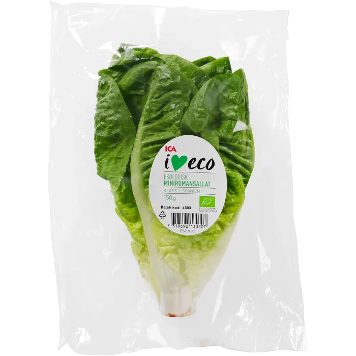 Miniromansallat Ekologisk 150g Klass 1 ICA I love