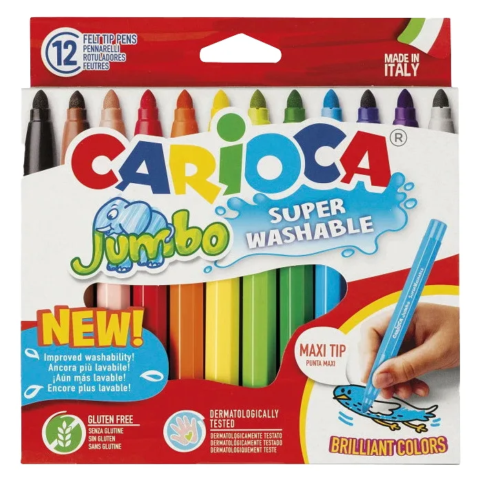 Fiberpennor Jumbo 12p Carioca