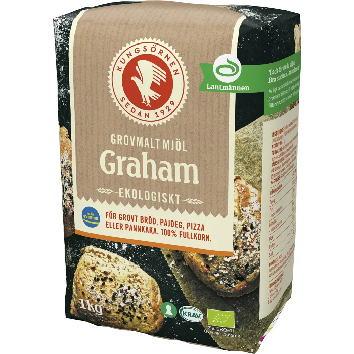 Grahamsmjöl Ekologisk 1kg Kungsörnen