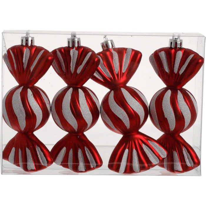 Hänge karamell 10,5cm 4-p Festive