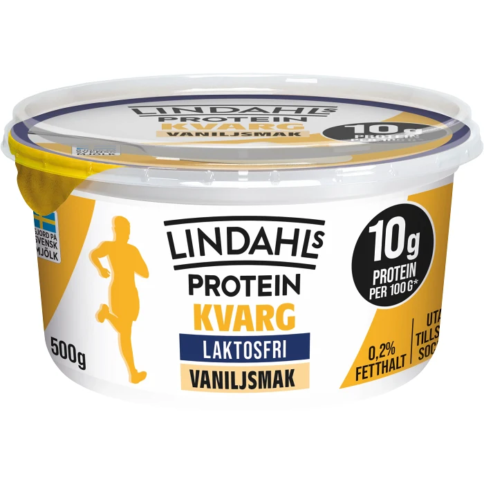 Kvarg Vaniljsmak Laktosfri 0,2% 500g Lindahls