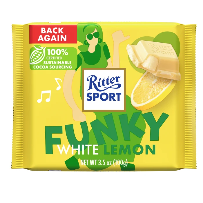 Chokladkaka Vit Choklad Citronkräm 100g Ritter