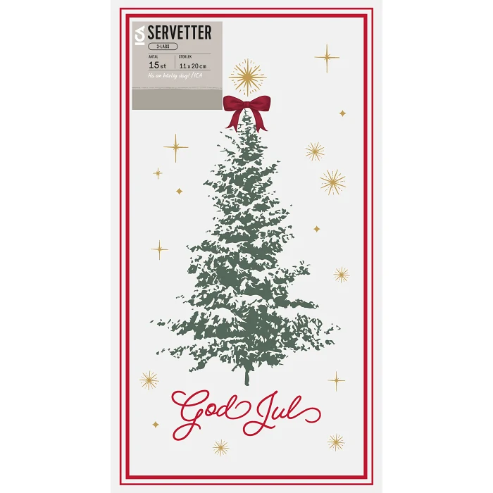 Servett 20cm Tree 15-p ICA