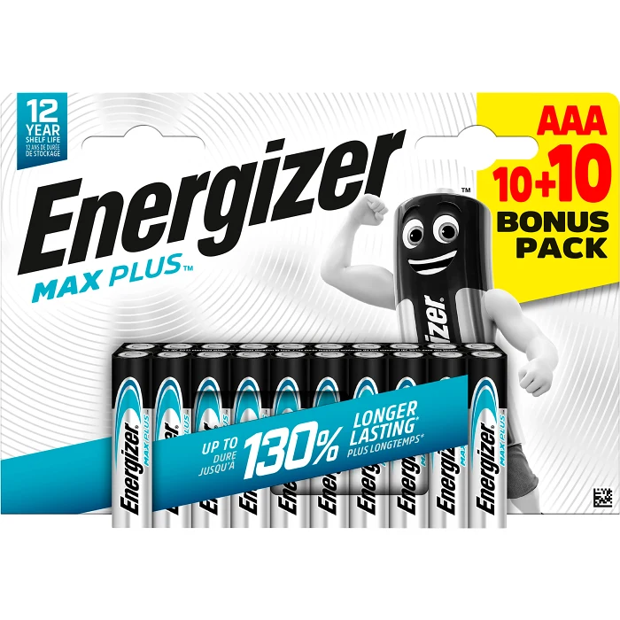 Batteri AAA 20-p Energizer Max Plus