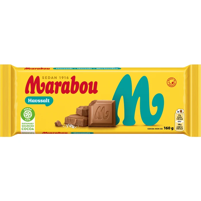 Chokladkaka Havssalt 160g Marabou
