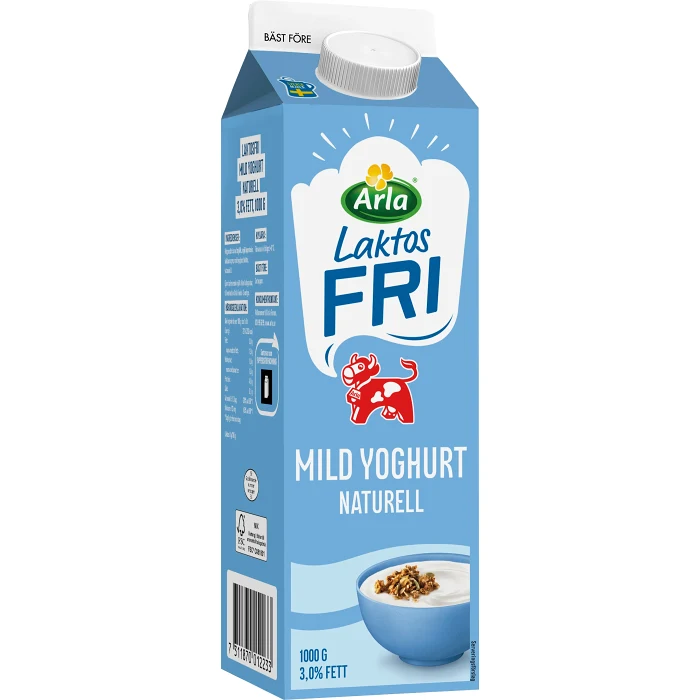 Yoghurt Mild Laktosfri 3% 1000g Arla Ko®