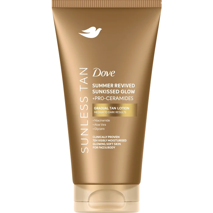 Brun utan Sol Summer Revived Sunkissed Glow Medium to Dark Gradual Tan 75ml Dove