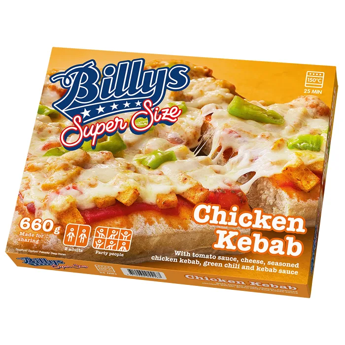 Pizza Super size Chicken kebab 660g Billys