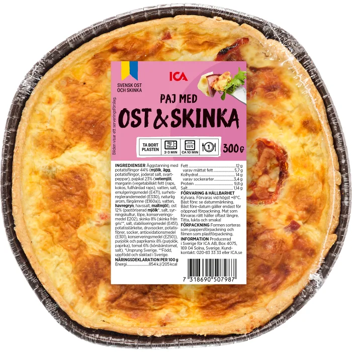 Ost & Skinkpaj 300g ICA