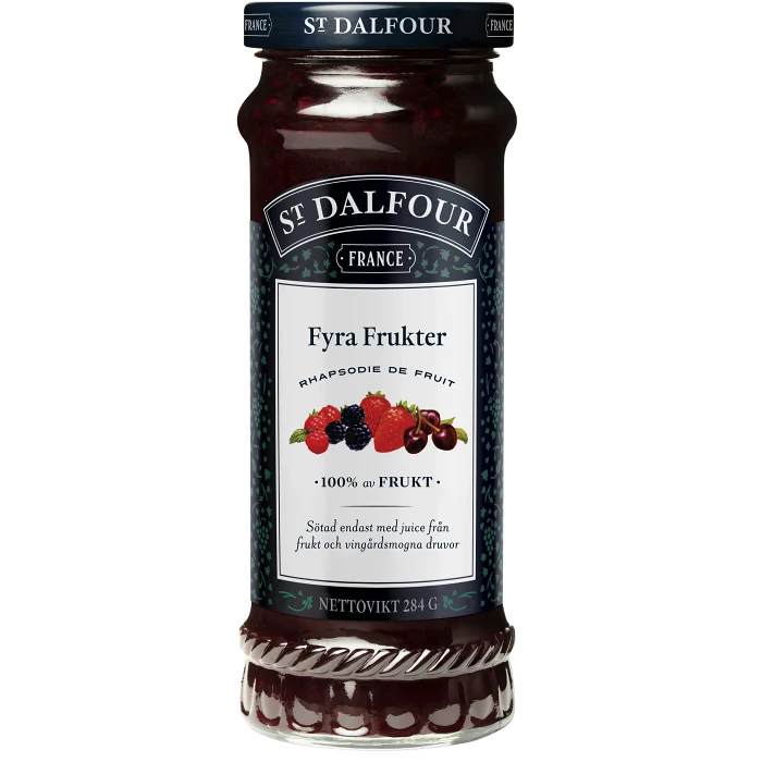 Marmelad Fyra frukter utan tillsatt socker 284g St.Dalfour