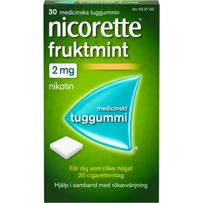 Fruktmint Medicinskt Tuggummi 2mg 30-p Nicorette