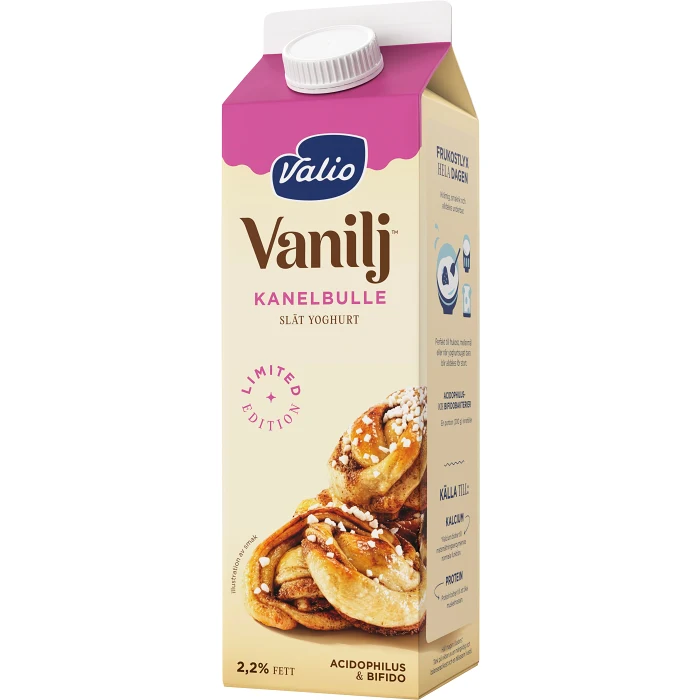 Vaniljyoghurt Kanelbulle 2,2% 1000g Valio