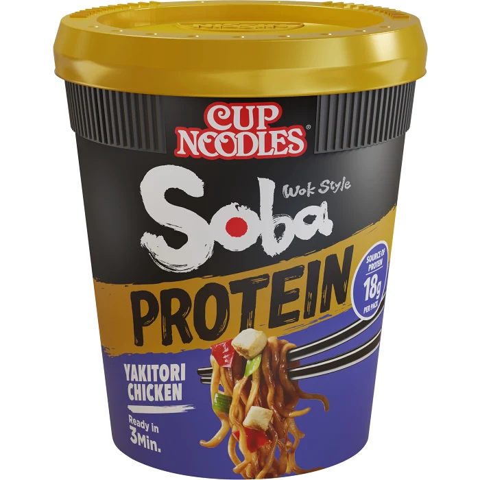Nudlar i kopp Soba Cup Protein Yakitori Chicken 90g Nissin