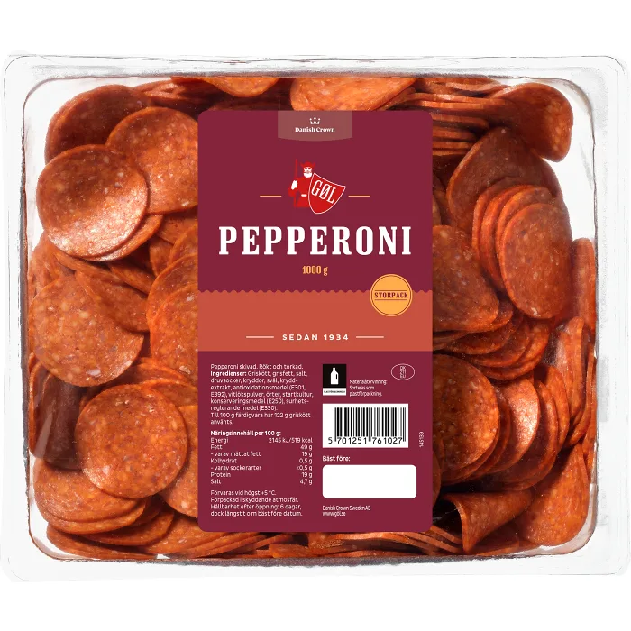 Salami Pepperoni Skivad 1kg Göl