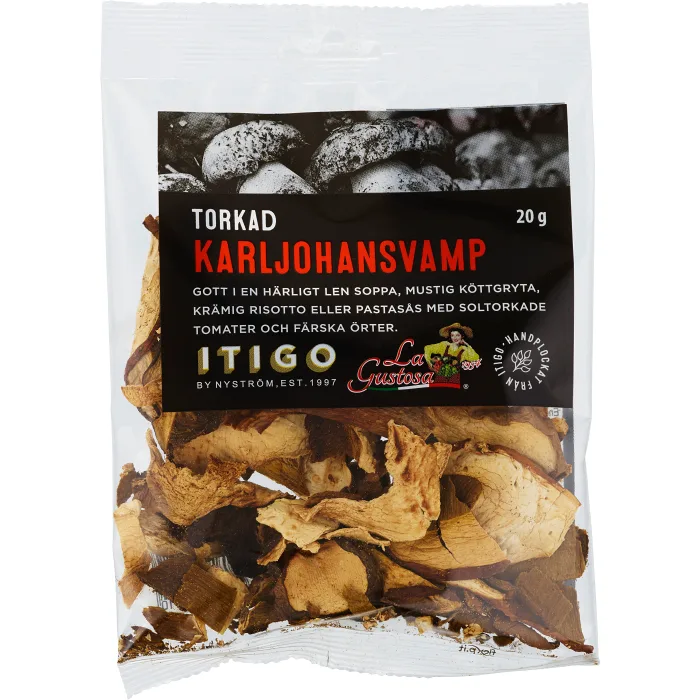 Karl Johan-svamp torkad Klass 1