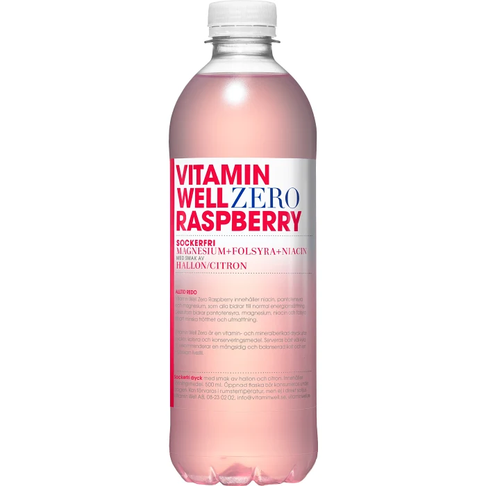 Zero Rasberry 50cl Vitamin Well