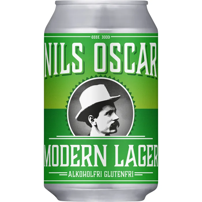 Öl Alkoholfri 0.4% Glutenfri Modern Lager 33cl Nils Oscar