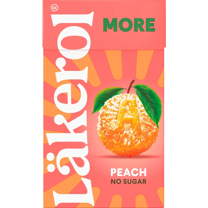Pastill More Peach 30g Läkerol