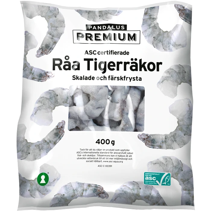 Tigerräka råa 400g Pandalus