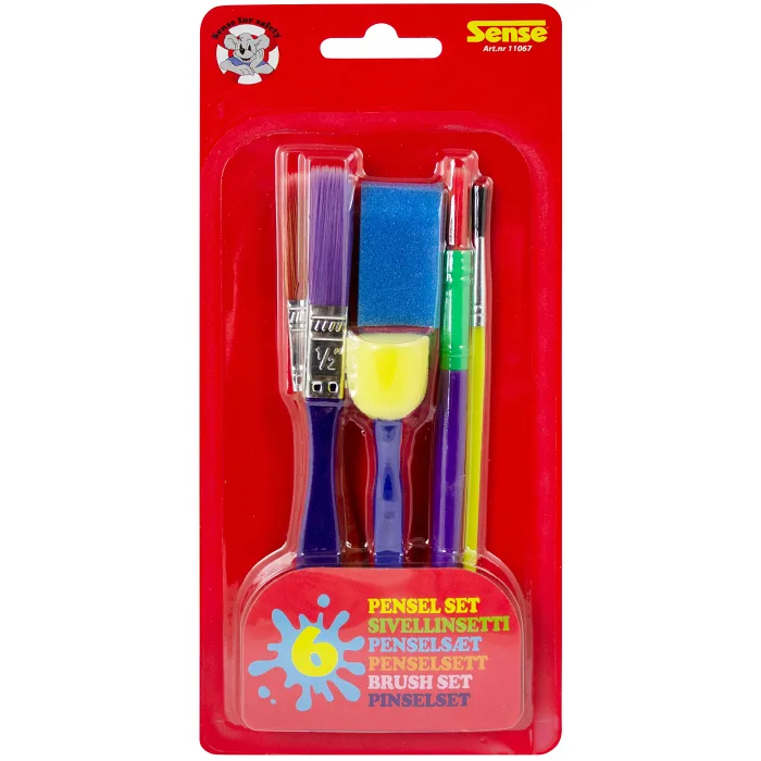 Penselset 6 delar Sense